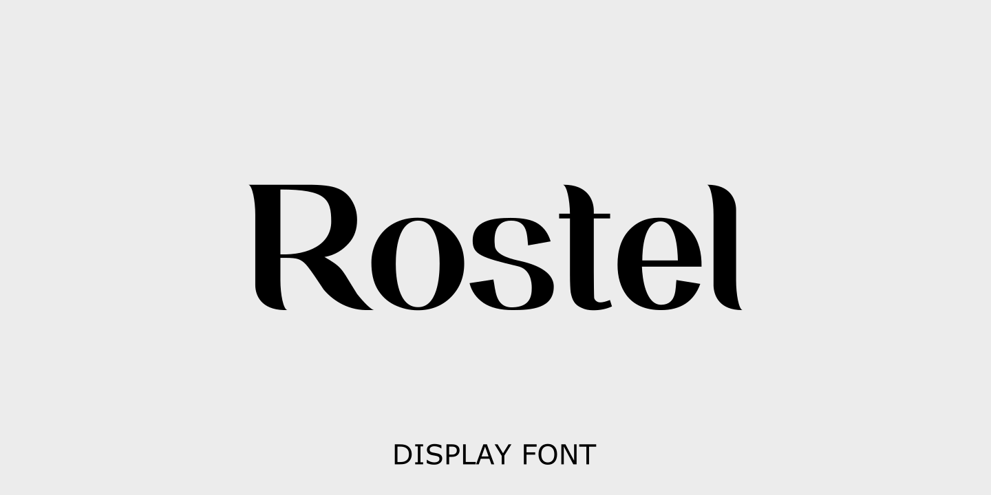 Пример шрифта Rostel #1